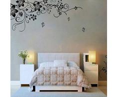Wall Sticker, DDLBiz® Adesivi Murales, Carta da Pareti "fiore nero" Decorazione Murali da Parete