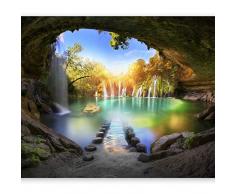 murando Carta da parati Paesaggio Grotte 400x280 cm Fotomurali in TNT Murale alla moda Decorazione da Muro XXL Poster Gigante Design Carta per pareti Cascata Natura c-A-0127-a-a
