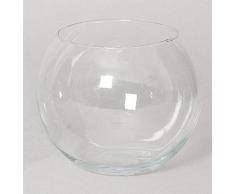 INNA-Glas Set di 6 x Portacandele in Vetro Diana, Sfera/Rotondo, Trasparente, 15cm, Ø11,5cm / Ø16cm - Portacandela/Portalumino centrotavola