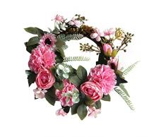 WDhomLT Corona di Pasqua Corona di Pasqua Corona di Pasqua con Croce Corona di Pasqua con Fiori e Bacche Pips Corona di Pasqua con Bacche Miscelate Corona di Primavera Corona della Molla per Porta