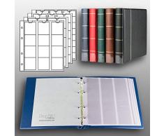 Prophila Kobra Album per Monete con 4 Fogli per 110 Monete Blu