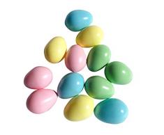 ERRO Set di 12 Uova Colorate, in plastica, 16546, Uova di Pasqua, Decorazioni, Uova di Pasqua, Decorazione per la ristorazione