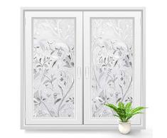 Yordawn Pellicola per Vetri Finestre Pellicola Privacy Finestre Autoadesiva Pellicola per Finestra Adesivi per Vetro Anti UV Elettrostatica Pellicola Decorativa per Vetri 44x200cm Tulipano