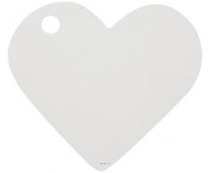 Artificiali – Segna posto x10 Cuore Bianco 4 x 4 cm – Scegli il tuo colore: Bianco
