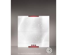 Paperandpicture Weisse Weihnacht - Confezione da 10 cartoline natalizie con scritta in tedesco Frohe Weihnachten [Buon Natale], utilizzabili con tutte le stampanti, cartone 240 g/mq formato DIN lungo