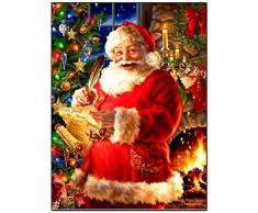 quadro su tela wall art (50x70cm-senza telaio ) Stampa su tela Pittura di Natale Babbo Natale Poster e stampe Decorazioni natalizie Immagini Soggiorno