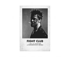 YINGXI Fight Club Poster vintage retrò classico film 6 su tela, decorazione da parete camera da letto, immagine di sport, paesaggio, ufficio, decorazione della stanza, regalo senza cornice: 30 x 45 cm