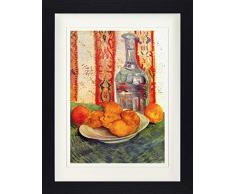 1art1 Vincent Van Gogh Poster Natura Morta con Bottiglia E Limoni Quadro in Cornice con Pregiato Passepartout | Immagini A Parete | in Una Cornice 40x30 cm