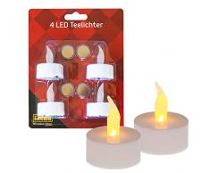 Idena 408998 - Candele a LED con luce tremolante, batterie incluse, decorazione per matrimoni, feste, Natale, Pasqua, come luce datmosfera