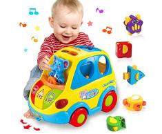 Giocattoli Bambini 3-6 9 12 18 Mesi Montessori Autobus Musicali Giochi Interattivi Educativi per Bambini Neonato Bambino Bimba 1 Anno Ragazzi Compleanno Regali Natale Bambini