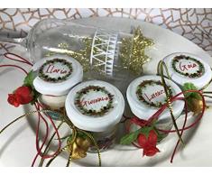 4 mini candele profumi speziati natalizi segnaposto natalizio capodanno personalizzato Decorazione tavola natalizia ricordo per gli ospiti