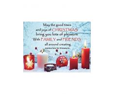 May the good times e gioia di Dedica per candela di Natale Luce Led Up Stampa Su Tela