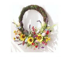 NSNT Raffinato Corona di Fiori di Pasqua, Decorazione Ghirlande di Paglia Decorazioni per la casa di Pasqua Festa di Pasqua per Bambini, bomboniere Regali per Feste Felici Articoli per la casa Regalo