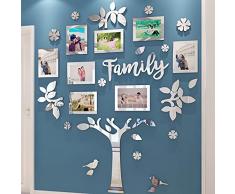 3D Adesivi Murali Family Albero Adesivi Adesivo da Parete Forma di Albero Murali Cornici Porta Foto Sticker Decorazioni per Soggiorno Foglie Photo Adesivo Murale Parete Wall Sticker