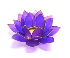 Beautiful grande viola 7 Chakra Fiore di Loto Candela Holder