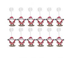 UPKOCH 12 Pezzi Segnaposto Natale Memo Clip Titolare Portafoto Supporto Numero Posto Memo Holder Decorazione Tavolo Natale Centrotavola Natalizio