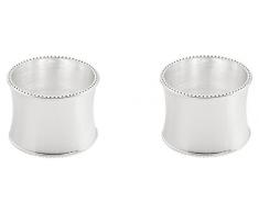 Villa dâEste Home Tivoli Silver Set 2 Pezzi Porta Tovaglioli, Argento Placcato, 5x5x4 cm, 2 unitÃ