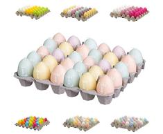 Candele di alta qualità per uova di Pasqua, mix colorato, candele pasquali, decorazione (mix di colori (9) Frohe Pasqua, altezza: 6,5 cm (30 pezzi)