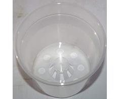 ARCA Vaso Trasparente in PLASTICA Ideale per Le Orchidee in Confezione da 3 Pezzi (12, 10)