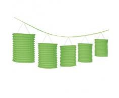 Verde della lanterna di carta Decorazioni ghirlanda (pacchetto di 8 Lanterne)