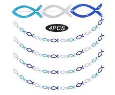 4pz 4m Striscione Ghirlanda Carta Bandierina Striscioni Decorative per Matrimonio Compleanno Natale Carnevale Feste Finestra Camera Parete Trattoria Bar