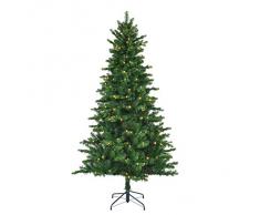 Black Box Trees 385786 - Albero di Natale artificiale Milton Spruce con illuminazione a LED, altezza 185 cm, ø 112 cm, 898 rami, 200 luci, colore: Verde