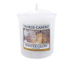 Yankee Candle Samplers Candele Votive Winter Glow, Cera, Bianco, 4.7 x 4.5 x 5 cm