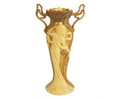 Design Toscano PD0023 Vaso Salone Michele Art Nouveau, Avorio, 10x16.5x29 cm