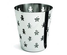 Alessi AKK57 Girotondo Cestino per Carta in Acciaio Colorato con Resina Epossidica, Grigio