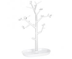 Alberello portabijoux in plexiglass trasparente con vaschetta svuotatasche. H. 42cm