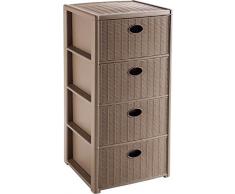 Stefanplast Cassettiera Elegance 4 cassetti, tortora