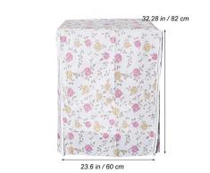 LIOOBO Coprilavatrice Carica Frontale Impermeabile con Cerniera Anti-Spruzzi e Anti Sunlight 56X60X82CM (Motivo a Rosetta)