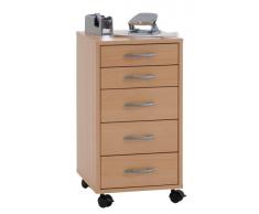 13Casa Honor A6 - Cassettiera ufficio. Dim: 33x38x63,5 h cm. Col: Faggio. Mat: Nobilitato.