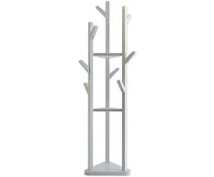 Kunyun Appendiabiti Ganci in legno massello Appendini per camera da letto a pavimento multifunzione ad alta capacità, 38X38X170CM (Colore: Bianco) (Colore: Bianco) (Colore: Bianco)