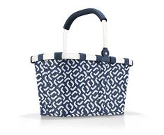 reisenthel carrybag - Cestino per Spesa, Design Resistente, Elegante e Spazioso, per Shopping e Picnic, Tessuto Idrorepellente, 22 L, Fantasia Signature Navy