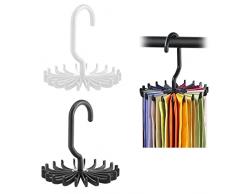 Portacravatte,Supporto per Gancio per Cravatta,Girevole a 360° Organizzatore di Cravatte,Portacravatte Rotante Porta,Porta Cravatte per Armadio,per Cravatte per Cinture,Sciarpe, Accessori e Altro,2PC