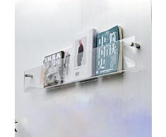 CMYUN Portariviste Montaggio a Parete Portariviste in Acrilico - Supporto Portariviste da Parete Trasparente con Accessori, Espositore per Depliant per Ufficio Casa Soggiorno (Size : 100cm(39 3/8))