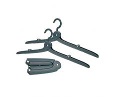 Techwills - Grucce Pieghevoli da Viaggio, per Esterni, Campeggio, 2 Pezzi Grau