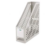 D.RECT - Portariviste in stile classico, per riporre documenti, quaderni e cartelline fino al formato A4-C4, larghezza: 90 mm, colore: Grigio