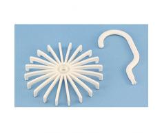 LEORX Bianco Plastica Portacravatte Giravole