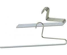 MAWA KH - Grucce per pantaloni, 10 pezzi, cromate, con rivestimento antiscivolo non inquinante, 35 cm, Argento