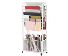 LILANAI in Piedi Portasciarpe per Armadio, Sim Stretto Portafogli Organizzatore Cintura, con Ruote Girevoli, per Soggiorno/Camera da Letto, Facile da Installare (Color : White, Size : 100cm/39.4inch)