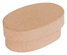 Décopatch BT071C – Un Supporto in Carta Marrone Malta, 7 x 4,5 x 3 cm, Mini Scatola Ovale