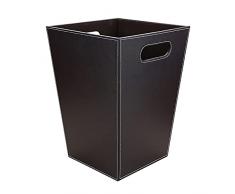 KINGFOM™ Classico Cestino per la Carta in Pelle, per Ufficio/Bagno/Cucina/Camera da Letto (Marrone)