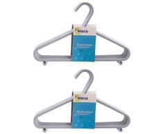 appendini bieco Bebé Bambino Hanger appendiabiti grucce di plastica per bambini per la conservazione guardaroba lunghezza armadietto 29,5 centimetri, 16 pezzi, grigio, stretto, ARTN 90.016.152