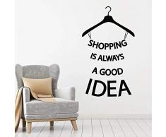 HANZHAO Negozio Offerta Shopping da Parete buoni appendini Negozio di Abbigliamento di Moda Decorazione di Interni Adesivi per finestre in Vinile murales creativi Adesivi murali Sport