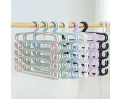 PERG Rate Multi Layer Gruccia salvaspazio Appendiabiti Organizer Pantaloni Asciugamano Cravatta Sciarpa – Scaffalatura Hellblau