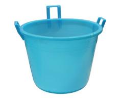 Plastime Mastello Lario Vasca con 3 Manici, Blue, 65 l