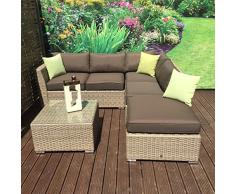 Rattan divano ad angolo in natura Weave