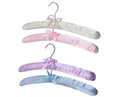 Beavorty 4 Pezzi Appendiabiti Imbottiti In Tessuto Grucce Imbottite In Raso Grucce Per Abiti Grucce Per Abiti Sposa Grucce Per Maglione Per Abiti Sposa